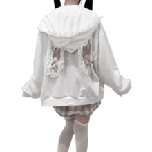 Kawaii Pearl And Bunny Ears Hoodie Kawaii Pearl And Bunny Ears Hoodie