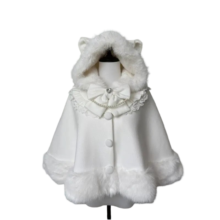 Kawaii Winter White Hoodie With Ears Kawaii Winter White Hoodie With Ears
