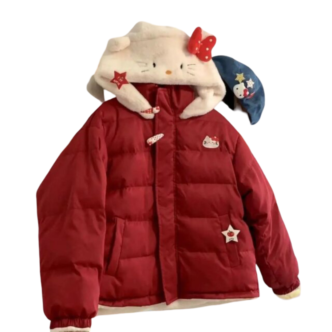 Kawaii Christmas Sanrio Hello Kitty Padded Jacket