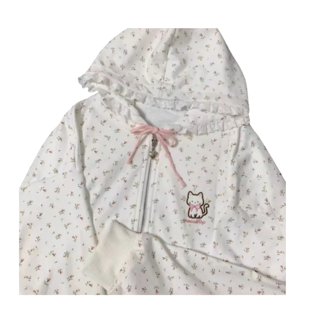 Kawaii Cat Printed Sweatshirt Kawaii Cat Printed Sweatshirt