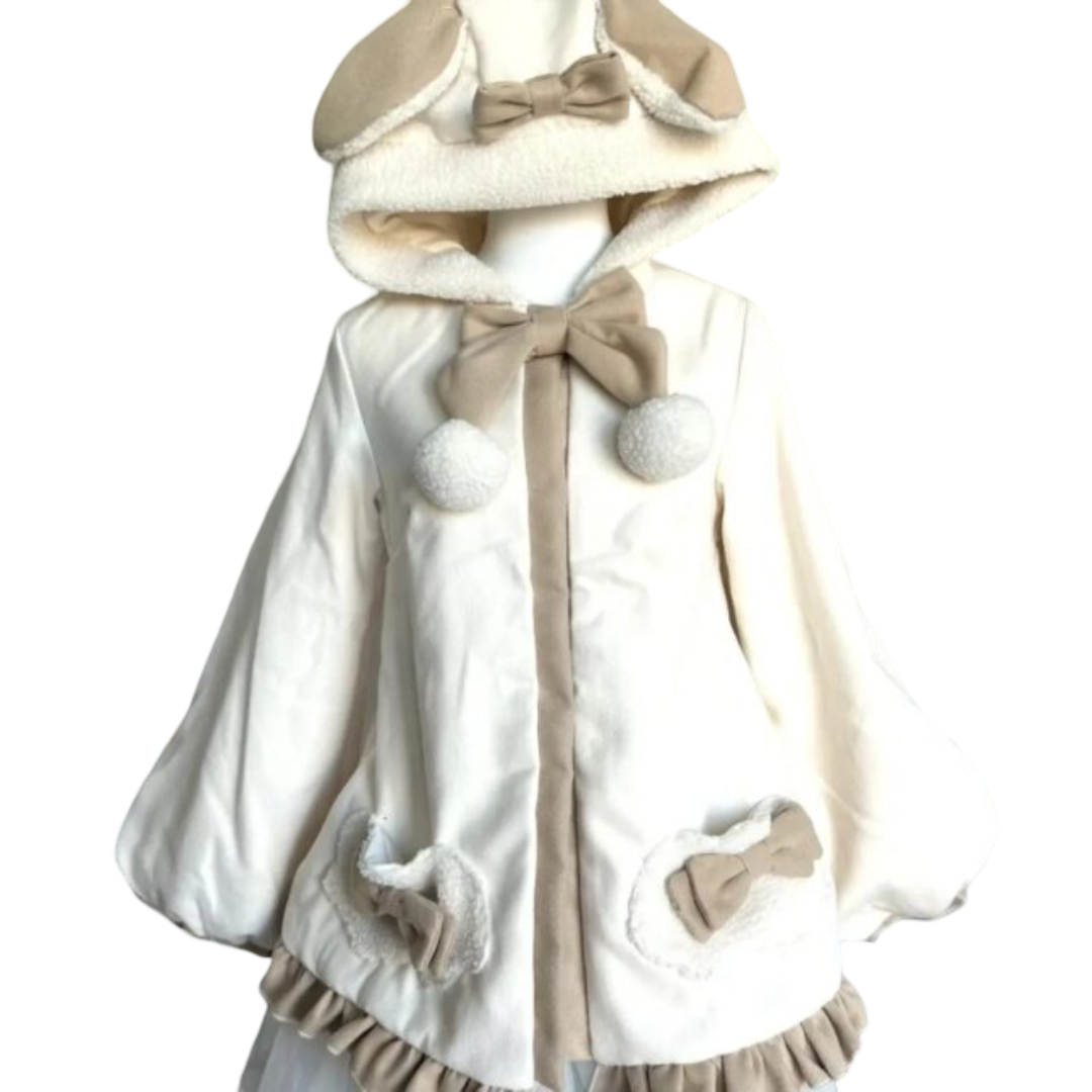 Kawaii Bunny Ears And Bow Hoodie