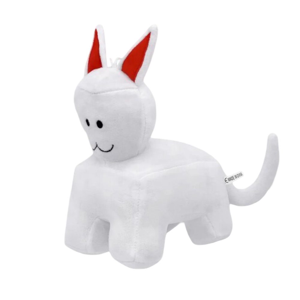Kawaii Roblox Forsaken White Cat Plush Toy