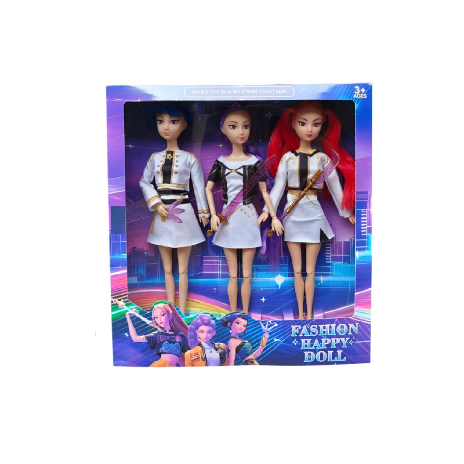 3Pcs Kawaii Anime Character KPop Demon Hunters Theme Song Music Toy