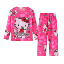Cartoon Kawaii Hello Kitty Children’s Pajamas Set Cartoon Kawaii Hello Kitty Children's Pajamas Set