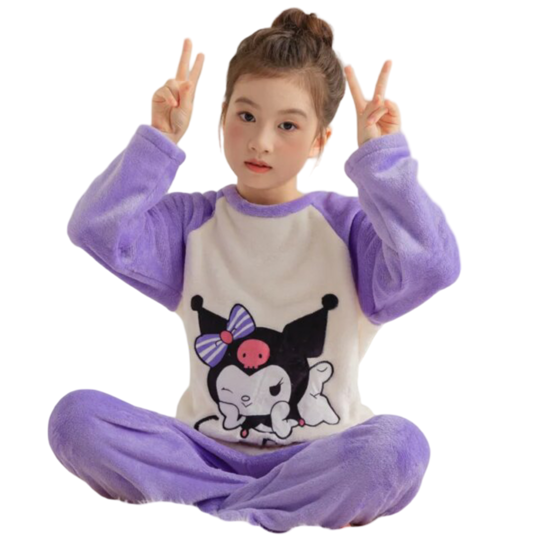 Sanrio Kawaii Kuromi Children's Pajamas Set