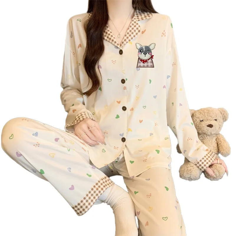  Kawaii Heart Printed Pajamas Set