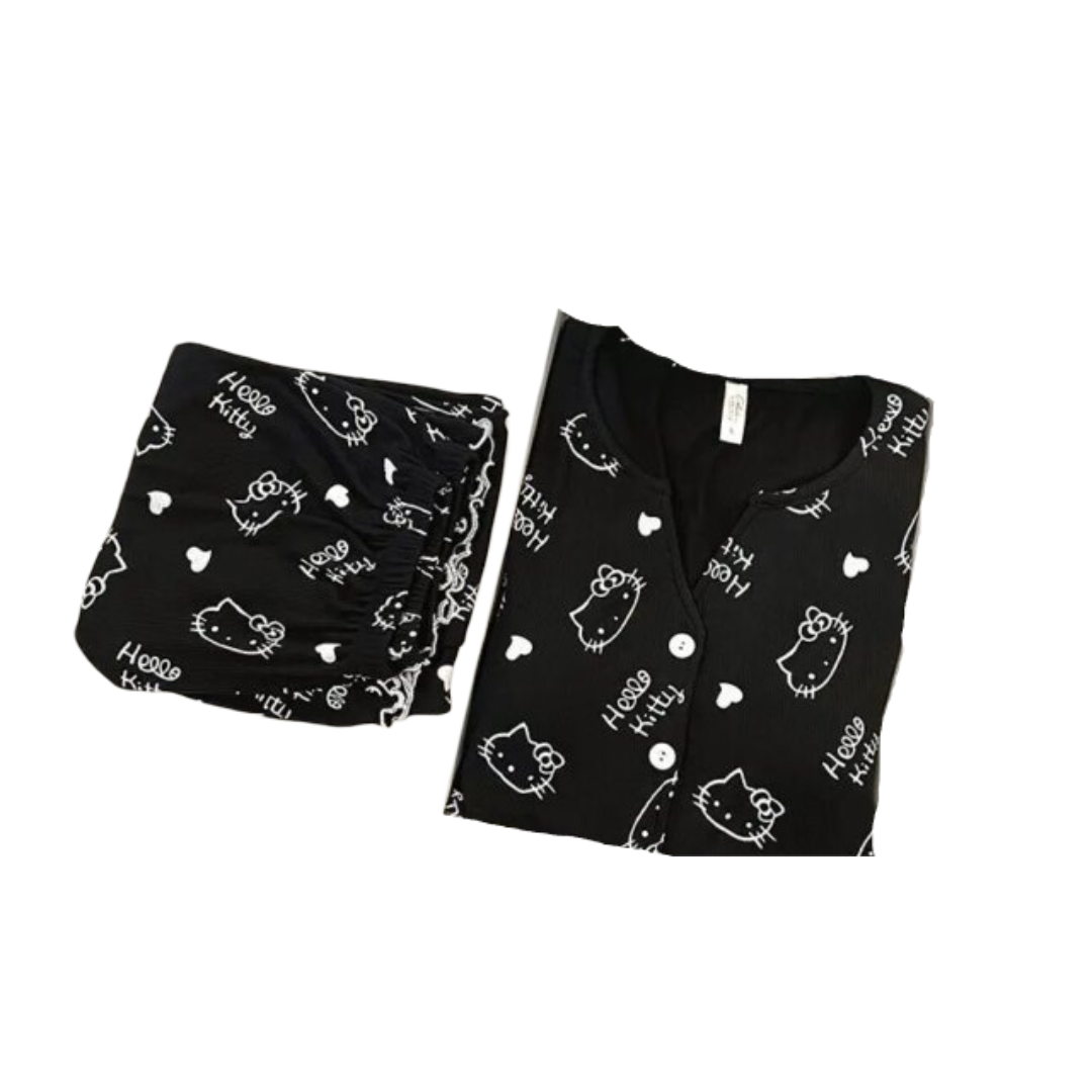 Kawaii Hello Kitty Print Pajama Set Kawaii Hello Kitty Print Pajama Set