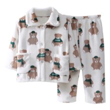 Kawaii Teddy Bear Printed Winter Pajama Set Kawaii Teddy Bear Printed Winter Pajama Set