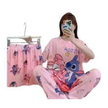 3Pcs Kawaii Stitch And Angel Pajamas 3Pcs Kawaii Stitch And Angel Pajamas