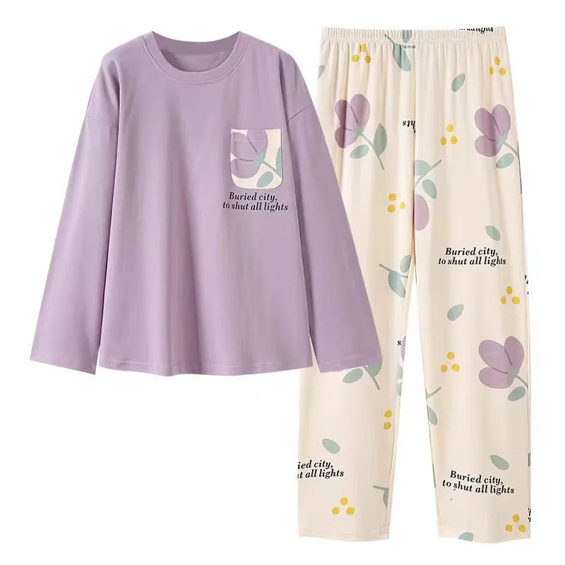 Kawaii Flower Printed Pajama Set 