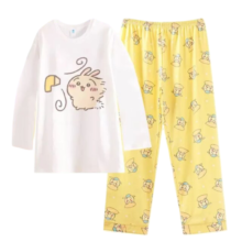 Kawaii Chiikawa Usagi Round Neck Polyester Pajamas Set Kawaii Chiikawa Usagi Round Neck Polyester Pajamas Set