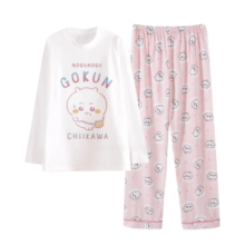 Kawaii Chiikawa Round Neck Polyester Pajamas Set Kawaii Chiikawa Round Neck Polyester Pajamas Set