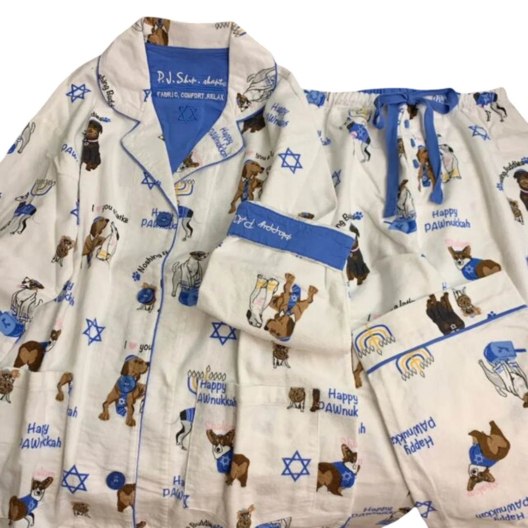 2Pcs Kawaii Dog Print Pajamas Set