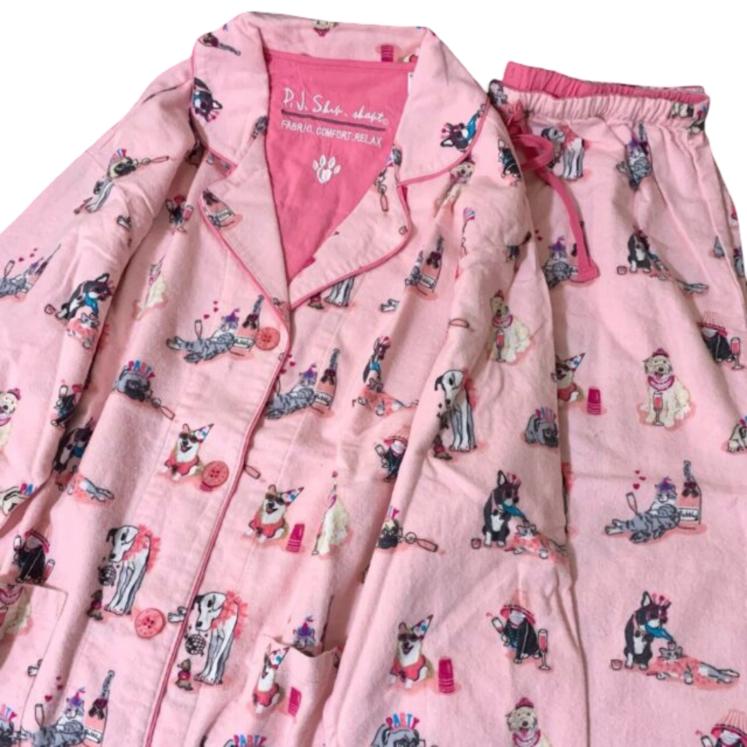 2Pcs Kawaii Dog Pattern Pajamas Set 2Pcs Kawaii Dog Pattern Pajamas Set