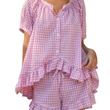 2Pcs Kawaii Short Sleeve Pajama Set 2Pcs Kawaii Short Sleeve Pajama Set