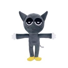Kawaii Sprunki Gray Soft Plush Toy Kawaii Sprunki Gray Soft Plush Toy