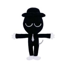 Kawaii Sprunki Black Soft Plush Toy Kawaii Sprunki Black Soft Plush Toy