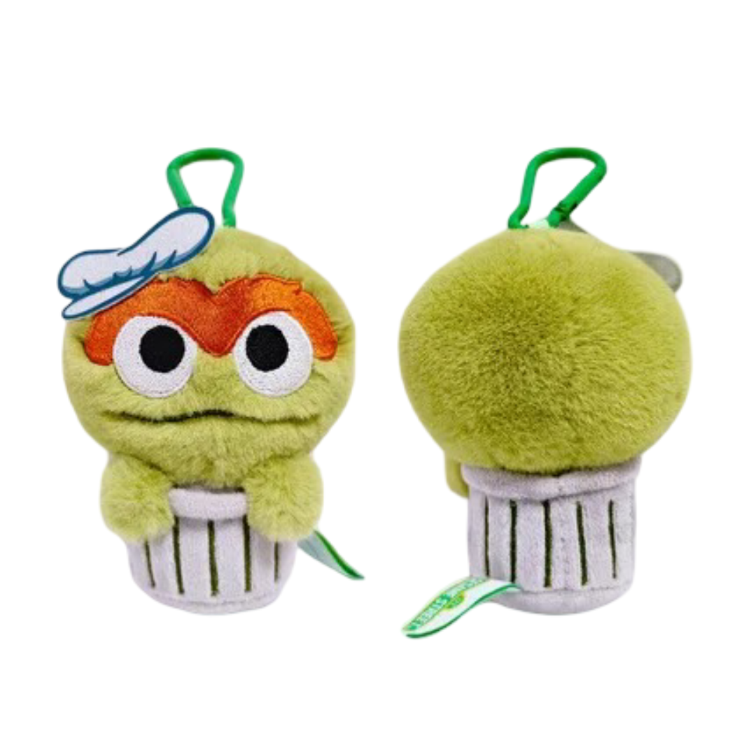 Kawaii Sesame Street Oscar the Grouch Plush Keychain
