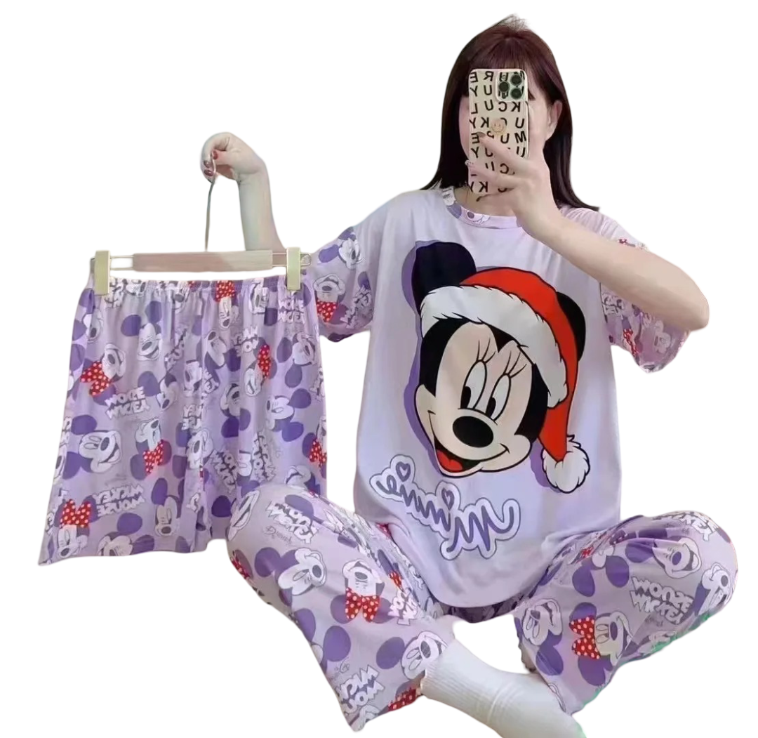 3Pcs Kawaii Christmas Mickey Mouse Pajamas