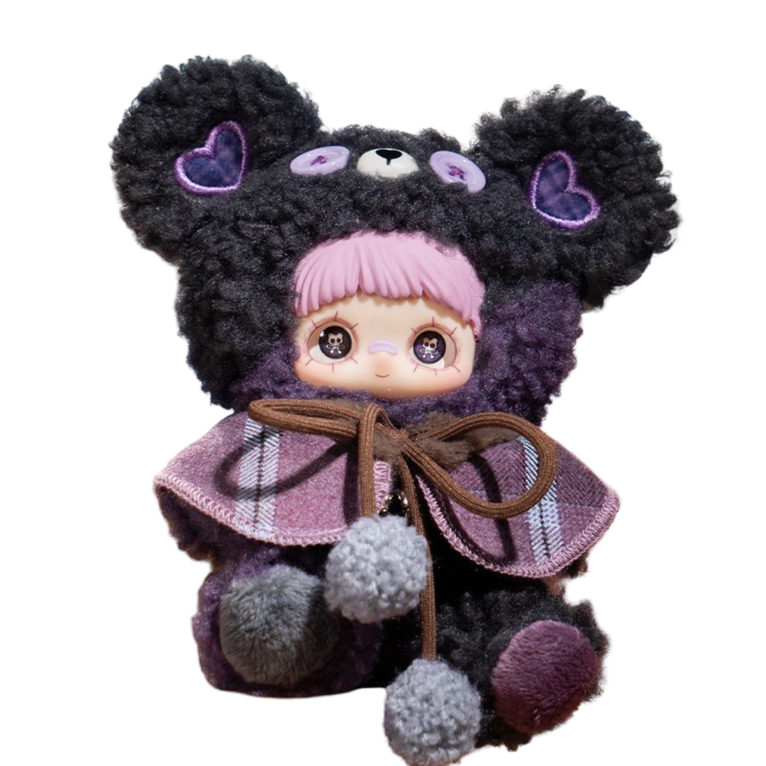 Kawaii Maymei Tiny Bear Cookie Series Taro Sesame Plush Blind Box Toy