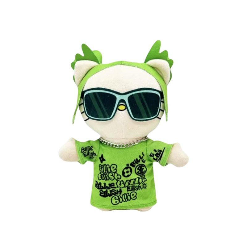 Kawaii Billie Eilish Hello Kitty Plush Toy