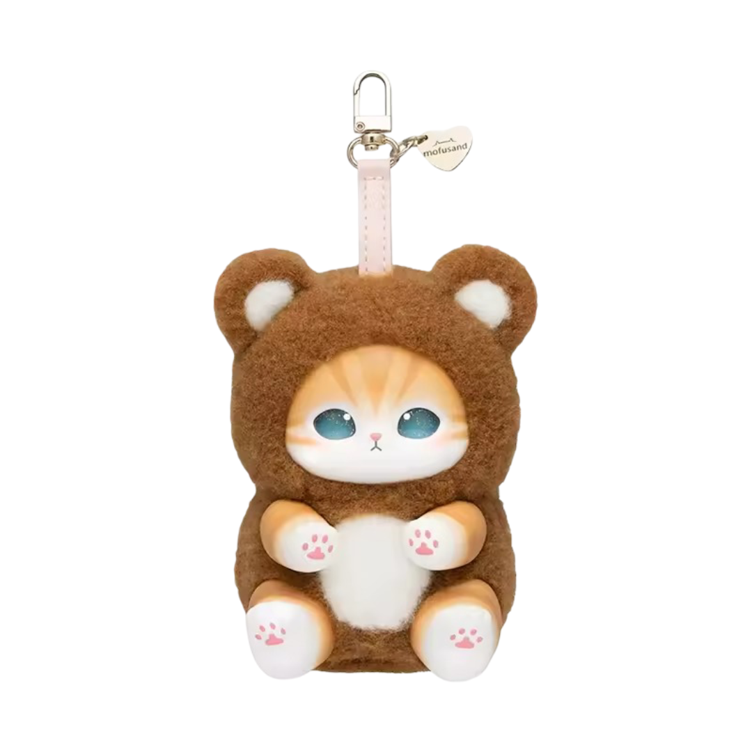 Kawaii Mofusand Cat Turn Into Bear Plush Keychain
