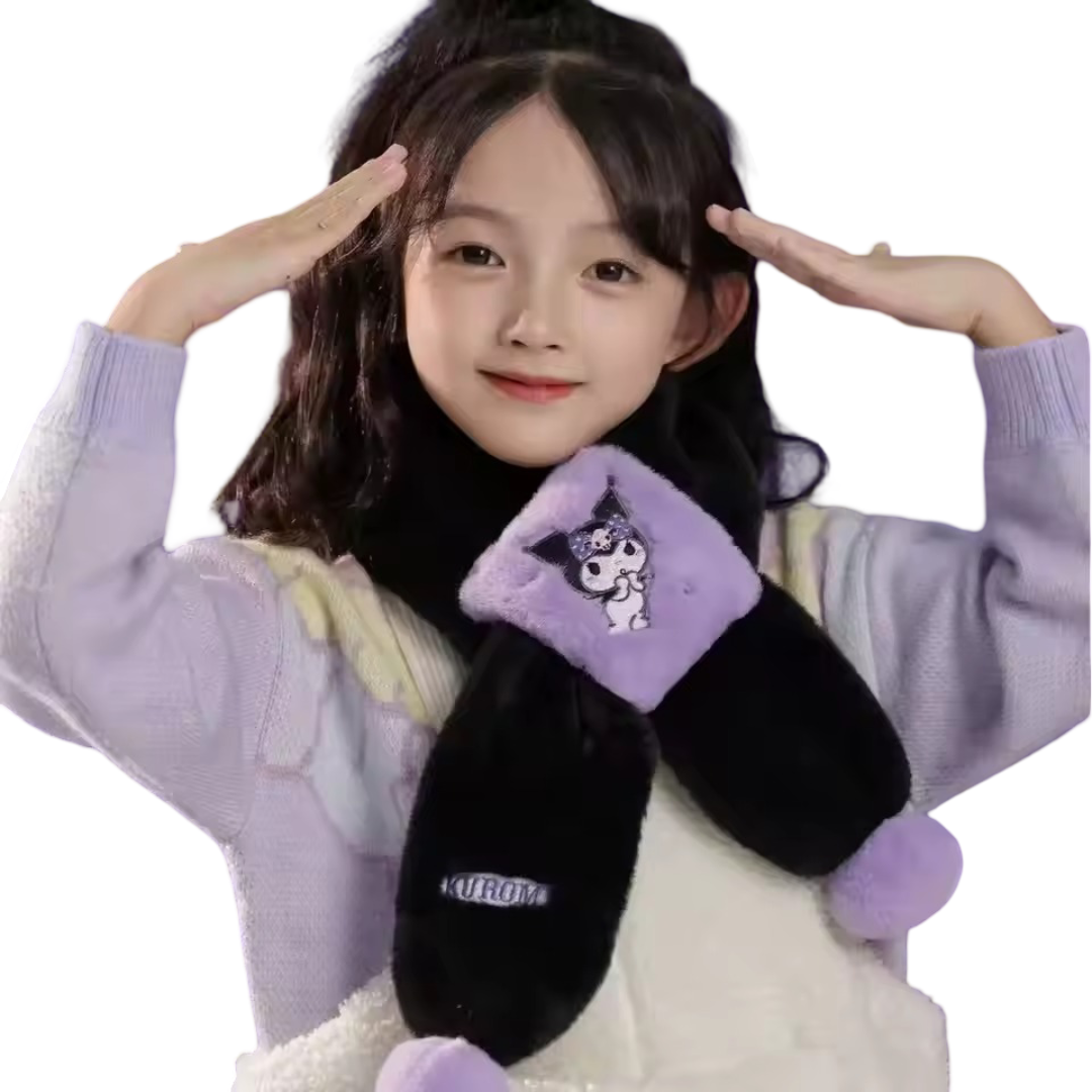 Kawaii Cartoon Sanrio Kuromi Plush Scarf