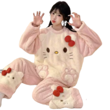 Kawaii Cartoon Hello Kitty Pajamas Set Kawaii Cartoon Hello Kitty Pajamas Set