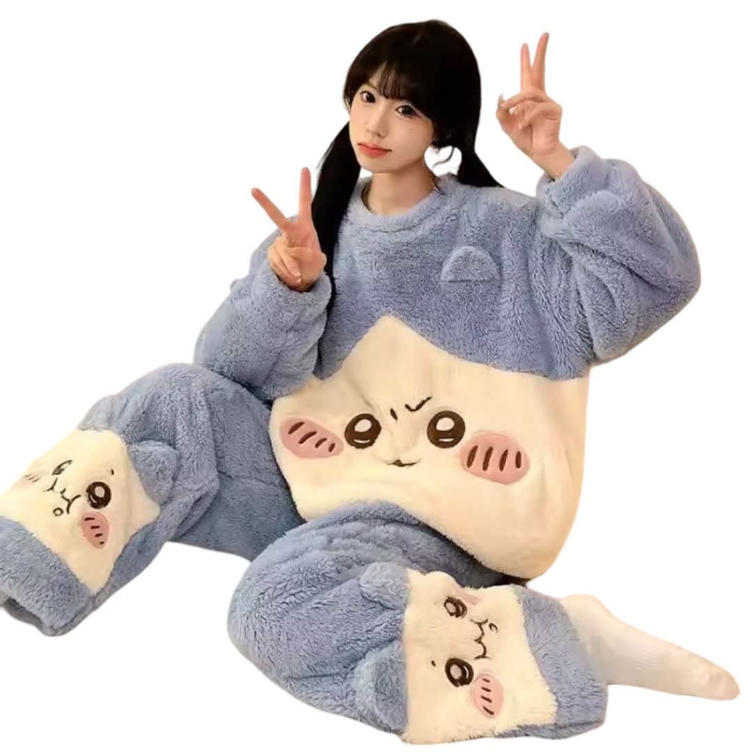 Kawaii Cartoon Chiikawa Usagi Pajamas Set