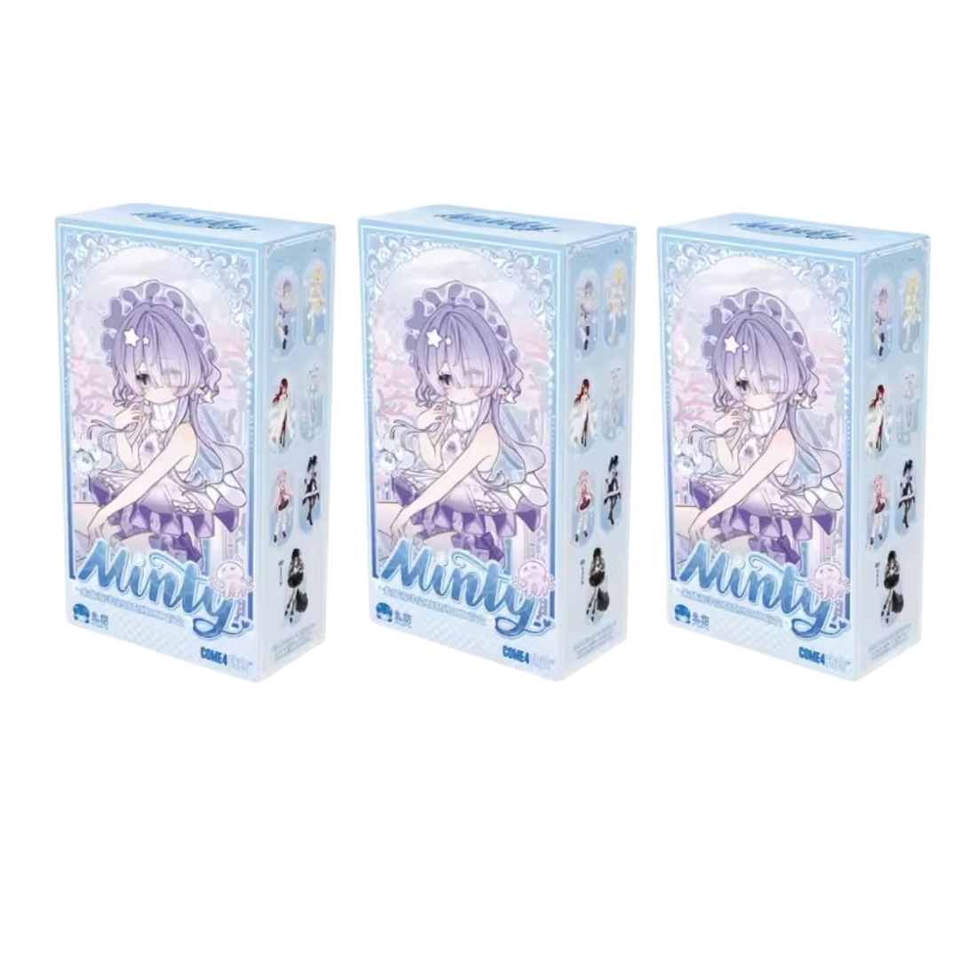3Pcs Kawaii Anime Minty Ocean Gem Series Blind Box With Toy