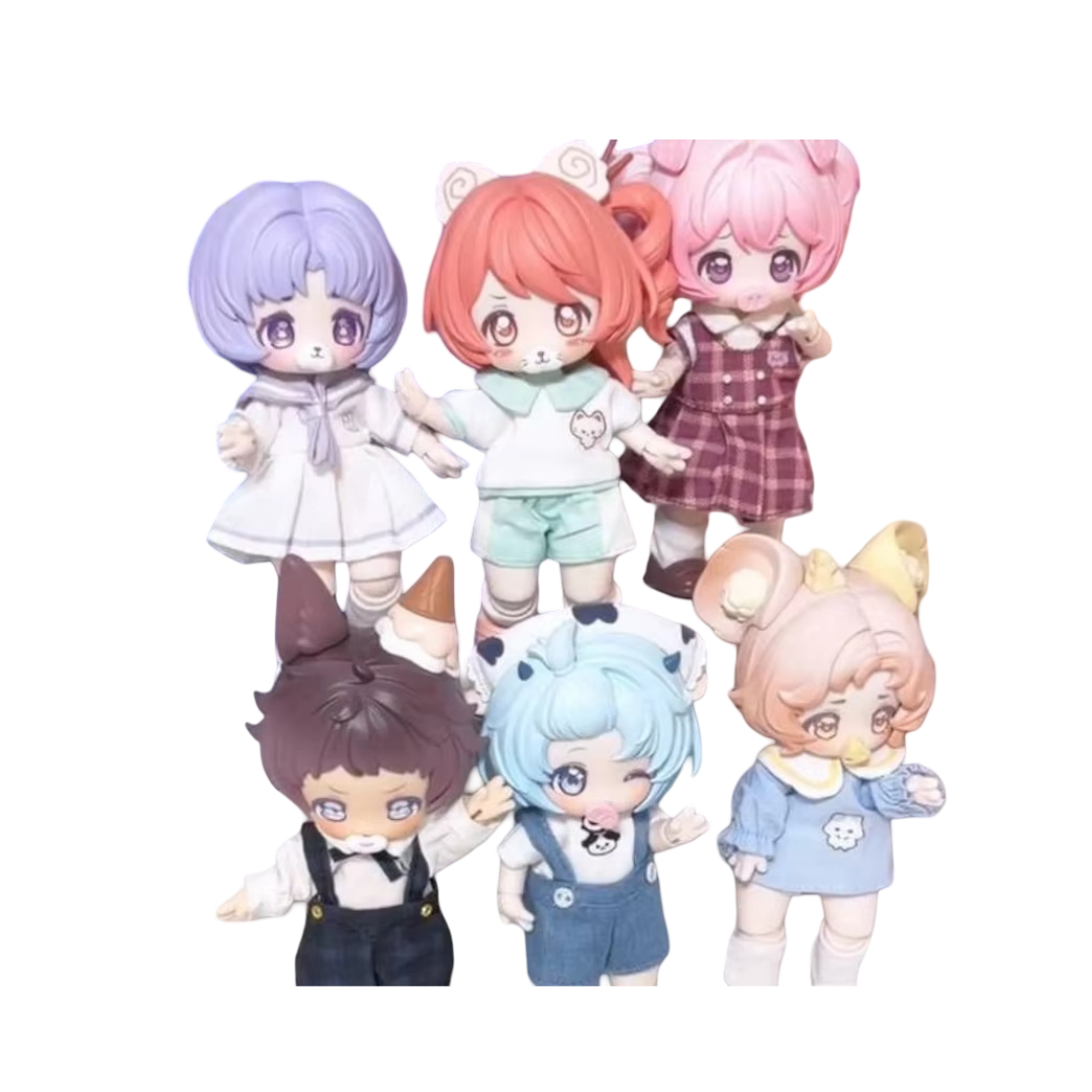 6Pcs Kawaii Bonnie Sweets Kindergarten Series Character PVC Toy