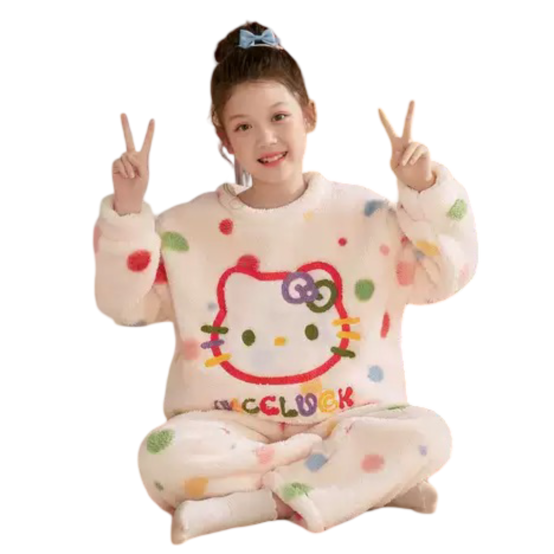 Kawaii Sanrio Hello Kitty Plush Pajama Set
