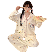 Cartoon Kawaii Sanrio Hello Kitty Plush Pajama Set Cartoon Kawaii Sanrio Hello Kitty Plush Pajama Set