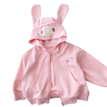 Kawaii Sanrio My Melody Printed Zipper Hoodie Kawaii Sanrio My Melody Printed Zipper Hoodie