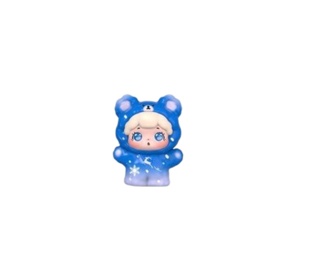 Kawaii Baobao Pet Store Christmas Carnival Series Snowy Night Bear PVC Toy