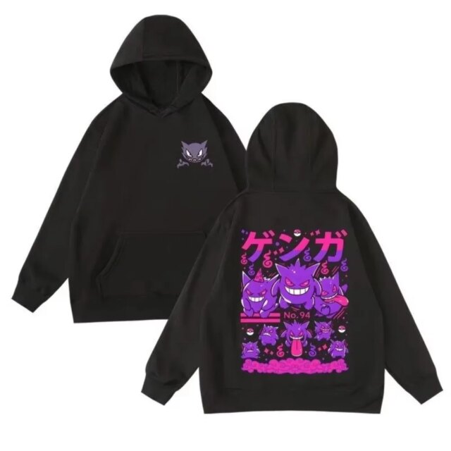 Kawaii Anime Gengar Pokémon Hoodie Kawaii Anime Gengar Pokémon Hoodie
