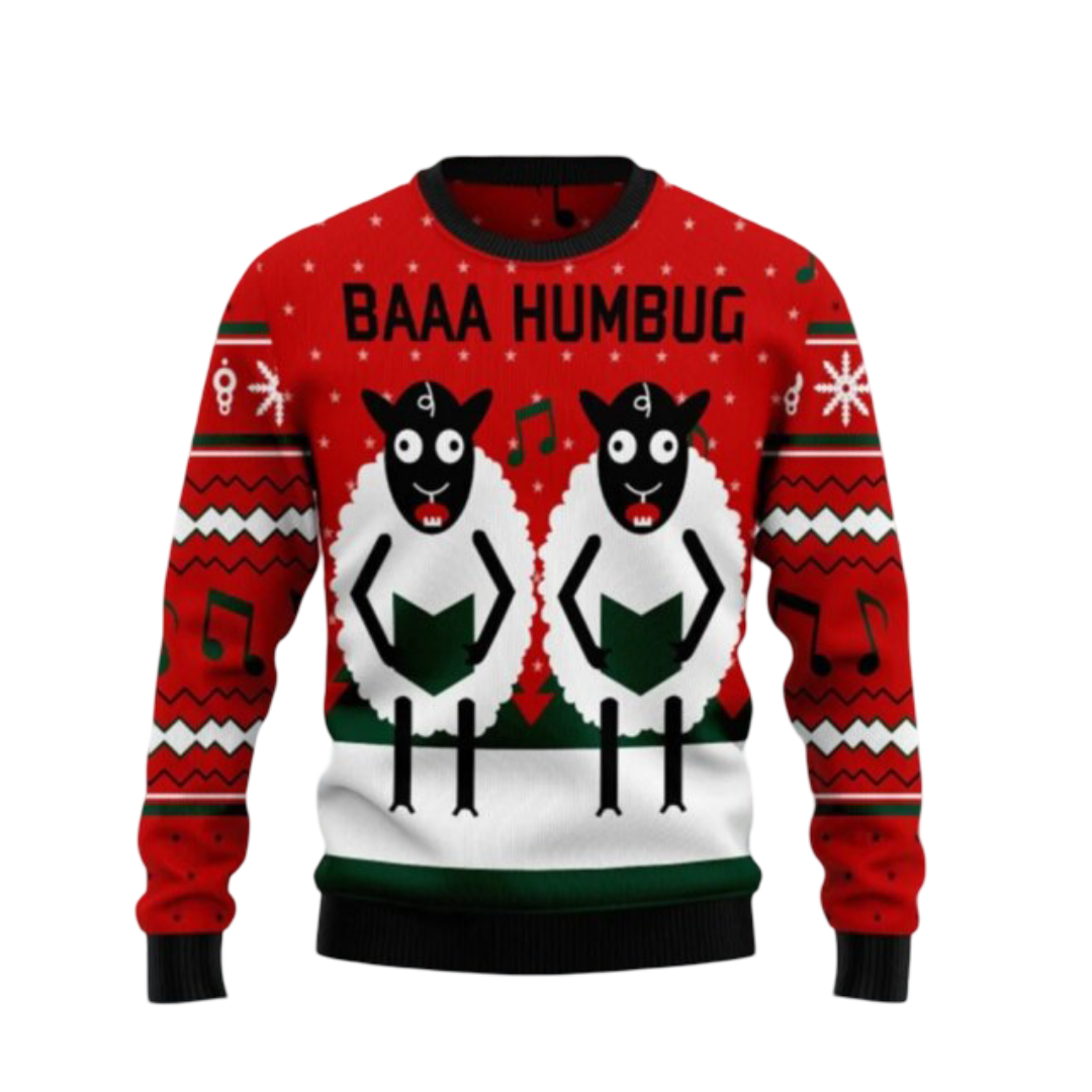 Kawaii Christmas Sheep Printed Sweater