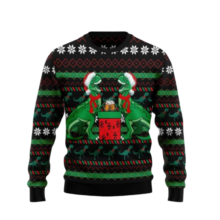 Kawaii Christmas Dinosaur Printed Sweater Kawaii Christmas Dinosaur Printed Sweater
