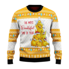 Kawaii Christmas Chick Tree Print Sweater Kawaii Christmas Chick Tree Print Sweater
