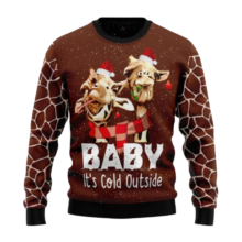Kawaii Christmas Giraffe Printed Sweater Kawaii Christmas Giraffe Printed Sweater