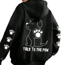 Kawaii Talk To The Paw Print Hoodie Kawaii Talk To The Paw Print Hoodie