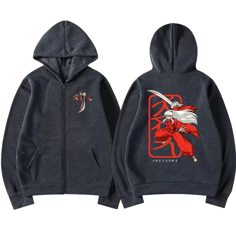Kawaii Anime Inuyasha Zipper Hoodie