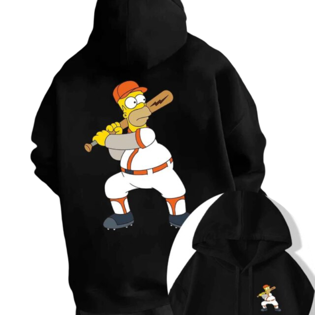 Kawaii The Simpsons Homer Simpson With Bat Hoodie