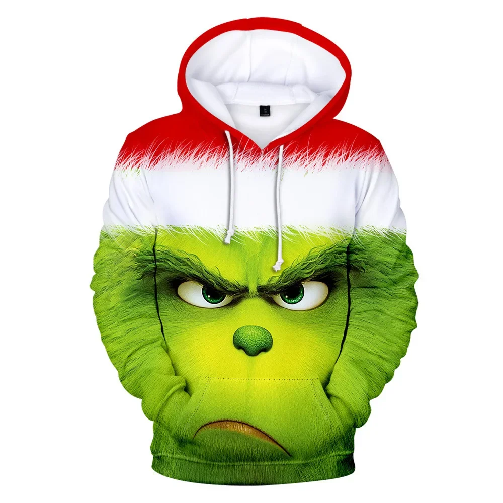 Kawaii Christmas Cartoon The Grinch Character Hoodie