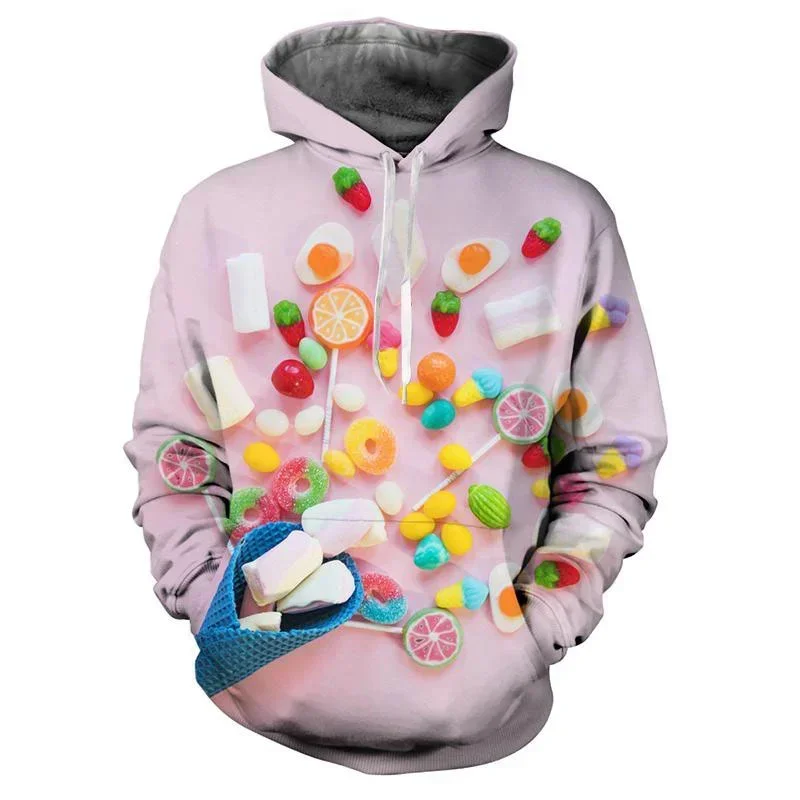Kawaii Candy Lollipop 3D Printed Hoodie