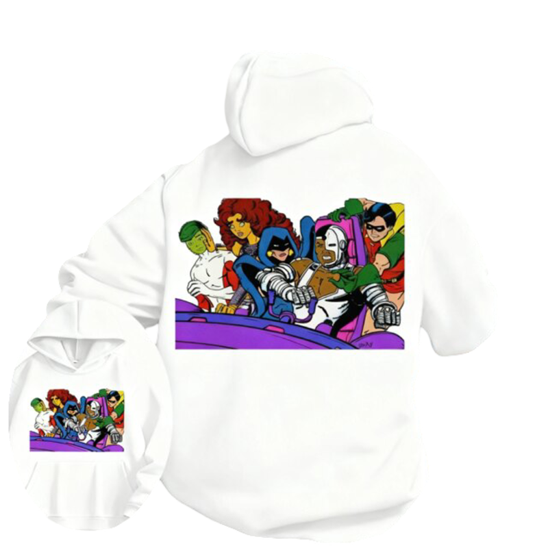 Kawaii Teen Titans Printed Hoodie Kawaii Teen Titans Printed Hoodie