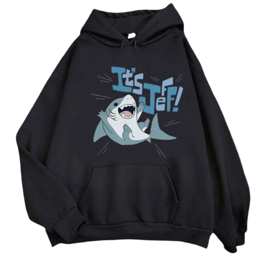 Kawaii Jeff The Land Shark Printed Hoodie