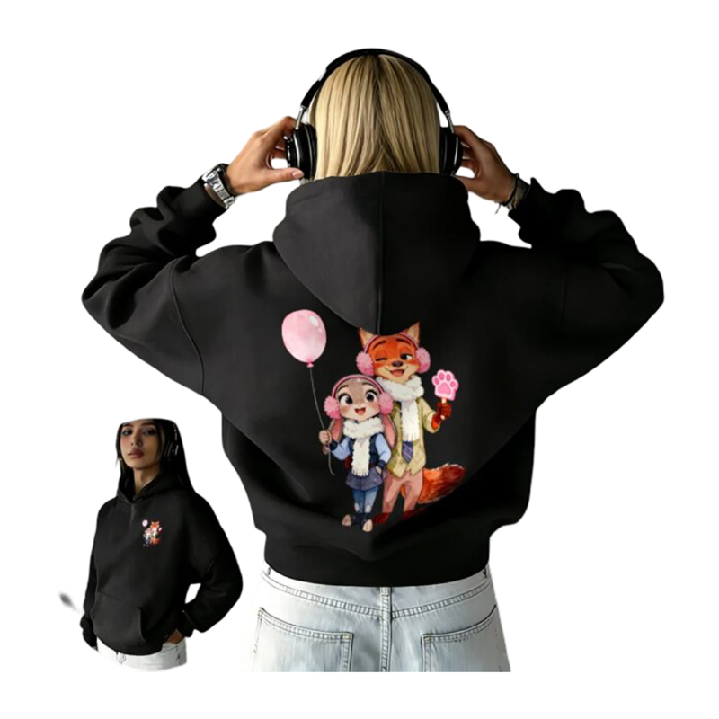 Kawaii Zootopia Cartoon Printed Hoodie Kawaii Zootopia Cartoon Printed Hoodie