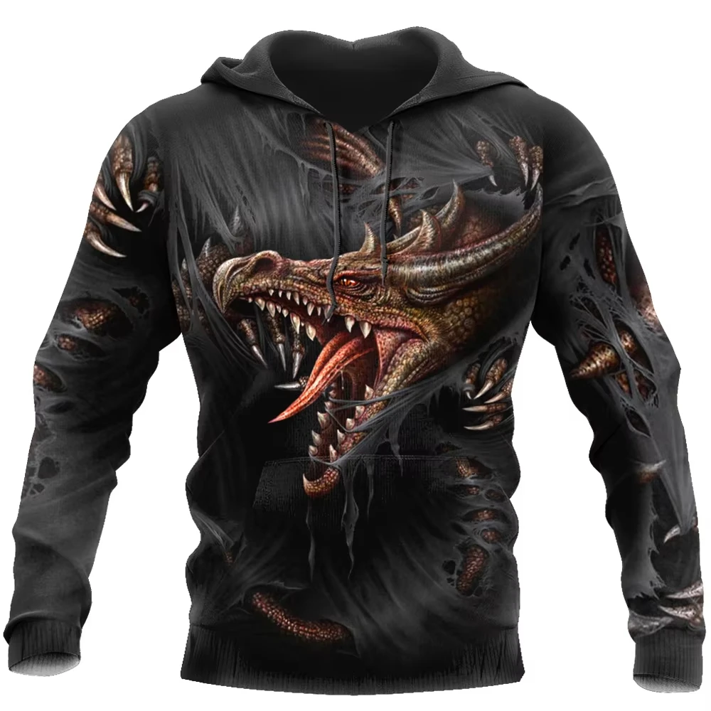 Kawaii Dragon 3D Print Hoodie 
