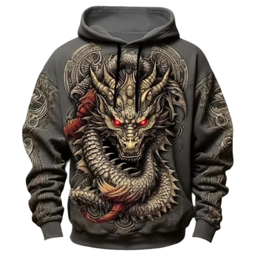  Kawaii Dragon 3D Print Long Slevee Hoodie
